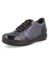 IRMA24 MILANO NAVY BLUE, THERAPEUTIC WOMEN SHOES OF LEATHER, DELICATED FEET