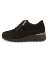 TOSCANA, COMFORT SHOES WOMEN BLACK SUEDE LEATHER , LARGE WIDTH AND REMOVABLE INSOLE