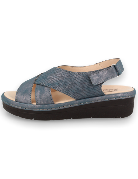 Comfortable sandal, with removable insole. Model RUBI Navy Blue