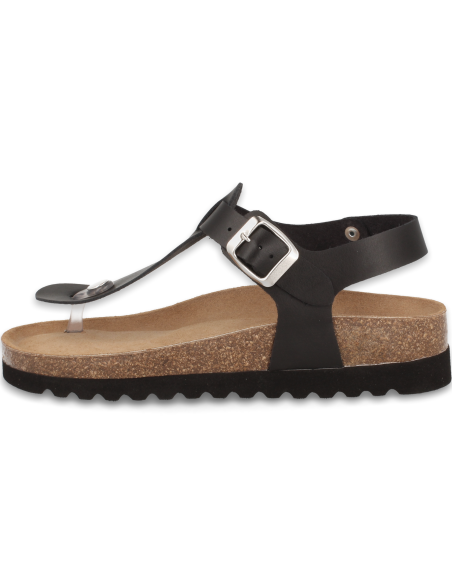 Comfortable Sandal, Model Ampurias Black- D'Torres