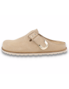 SILKE BEIGE D&#39;TORRES, WOMEN&#39;S ANATOMICAL WINTER SLIPPERS IN IN & OUT LEATHER