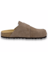 HANNA TAUPE D&#39;TORRES, WOMEN&#39;S ANATOMICAL WINTER SLIPPERS IN IN & OUT LEATHER